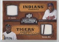 Dual Swatch Memorabilia - C.C. Sabathia, Dontrelle Willis