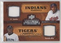 Dual Swatch Memorabilia - C.C. Sabathia, Dontrelle Willis