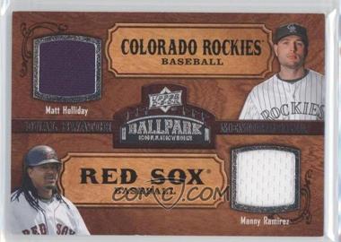 2008 Upper Deck Ballpark Collection - [Base] #182 - Dual Swatch Memorabilia - Matt Holliday, Manny Ramirez