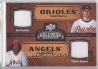 Dual Swatch Memorabilia - Nick Markakis, Vladimir Guerrero