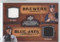 Dual Swatch Memorabilia - Ben Sheets, Roy Halladay