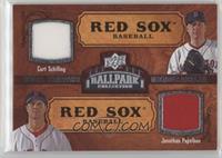 Dual Swatch Memorabilia - Curt Schilling, Jonathan Papelbon