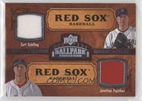 Dual Swatch Memorabilia - Curt Schilling, Jonathan Papelbon [EX to NM]