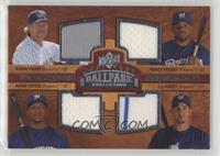 Quad Swatch Memorabilia - Robin Yount, Prince Fielder, Rickie Weeks, J.J. Hardy