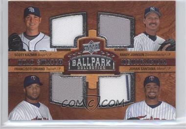 2008 Upper Deck Ballpark Collection - [Base] #209 - Quad Swatch Memorabilia - Scott Kazmir, Randy Johnson, Francisco Liriano, Johan Santana