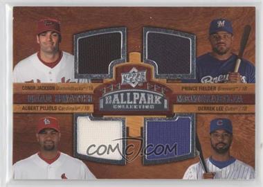 2008 Upper Deck Ballpark Collection - [Base] #211 - Quad Swatch Memorabilia - Conor Jackson, Prince Fielder, Albert Pujols, Derrek Lee