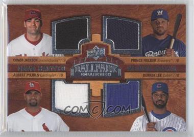 2008 Upper Deck Ballpark Collection - [Base] #211 - Quad Swatch Memorabilia - Conor Jackson, Prince Fielder, Albert Pujols, Derrek Lee