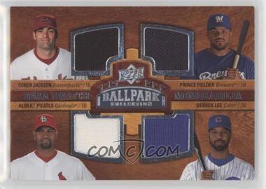2008 Upper Deck Ballpark Collection - [Base] #211 - Quad Swatch Memorabilia - Conor Jackson, Prince Fielder, Albert Pujols, Derrek Lee