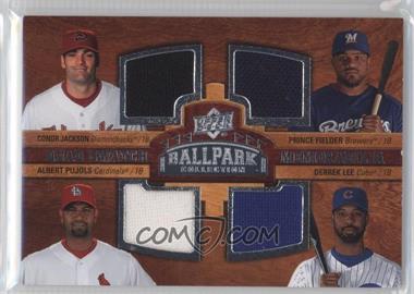 2008 Upper Deck Ballpark Collection - [Base] #211 - Quad Swatch Memorabilia - Conor Jackson, Prince Fielder, Albert Pujols, Derrek Lee