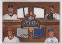 Quad Swatch Memorabilia - Josh Beckett, Justin Verlander, Jered Weaver, Zack Gr…