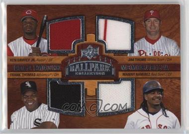 2008 Upper Deck Ballpark Collection - [Base] #218 - Quad Swatch Memorabilia - Ken Griffey Jr., Jim Thome, Frank Thomas, Manny Ramirez