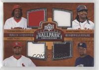 Quad Swatch Memorabilia - Vladimir Guerrero, Manny Ramirez, Albert Pujols, Carl…