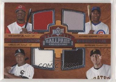 2008 Upper Deck Ballpark Collection - [Base] #221 - Quad Swatch Memorabilia - Ken Griffey Jr., Alfonso Soriano, Carlos Lee, Jason Bay