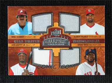 2008 Upper Deck Ballpark Collection - [Base] #227 - Quad Swatch Memorabilia - Mike Schmidt, Albert Pujols, Ken Griffey Jr., David Ortiz
