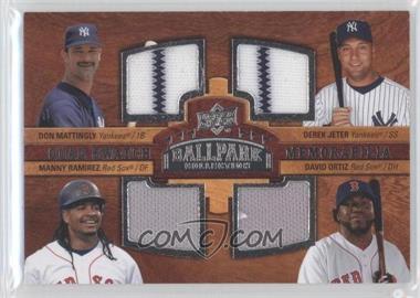 2008 Upper Deck Ballpark Collection - [Base] #231 - Quad Swatch Memorabilia - Don Mattingly, Derek Jeter, Manny Ramirez, David Ortiz