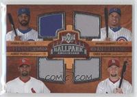 Quad Swatch Memorabilia - Derrek Lee, Aramis Ramirez, Albert Pujols, Chris Dunc…