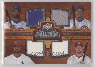 2008 Upper Deck Ballpark Collection - [Base] #234 - Quad Swatch Memorabilia - Derrek Lee, Aramis Ramirez, Albert Pujols, Chris Duncan