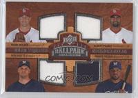 Quad Swatch Memorabilia - Mark Mulder, Albert Pujols, Ben Sheets, Prince Fielder