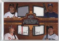 Quad Swatch Memorabilia - Brian Roberts, Rickie Weeks, Chase Utley, Dan Uggla