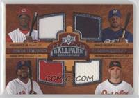 Quad Swatch Memorabilia - Ken Griffey Jr., Prince Fielder, David Ortiz, Nick Ma…