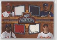 Quad Swatch Memorabilia - Ken Griffey Jr., Prince Fielder, David Ortiz, Nick Ma…