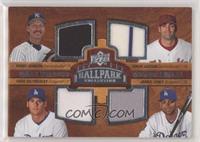 Quad Swatch Memorabilia - Randy Johnson, Conor Jackson, Chad Billingsley, James…