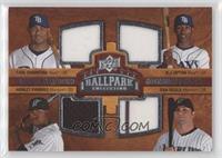 Quad Swatch Memorabilia - Carl Crawford, B.J. Upton, Hanley Ramirez, Dan Uggla