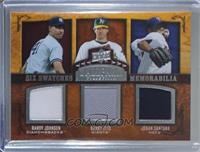 Six Swatch Memorabilia - Randy Johnson, Barry Zito, Johan Santana, Francisco Li…