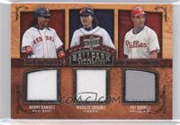 Six Swatch Memorabilia - Manny Ramirez, Magglio Ordonez, Pat Burrell, Josh Will…