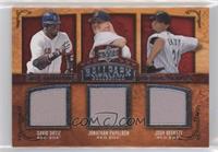 Six Swatch Memorabilia - David Ortiz, Jonathan Papelbon, Josh Beckett, Magglio …