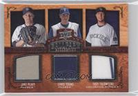 Six Swatch Memorabilia - Jake Peavy, Chris Young, Troy Tulowitzki, Jeff Francis…