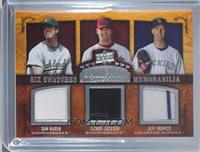 Six Swatch Memorabilia - Dan Haren, Conor Jackson, Jeff Francis, Troy Tulowitzk…