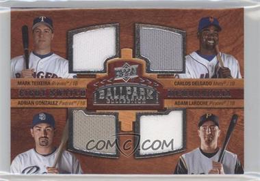 2008 Upper Deck Ballpark Collection - [Base] #299 - Eight Swatch Memorabilia - Albert Pujols, Prince Fielder, Lance Berkman, Derrek Lee, Mark Teixeira, Carlos Delgado, Adrian Gonzalez, Adam LaRoche