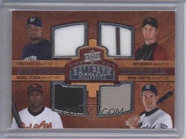 2008 Upper Deck Ballpark Collection - [Base] #318 - Eight Swatch Memorabilia - Carlos Lee, Roy Oswalt, Miguel Tejada, Mark Loretta, Michael Young, Kevin Millwood, Hank Blalock, Josh Hamilton