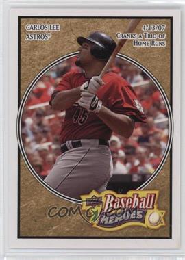 2008 Upper Deck Baseball Heroes - [Base] - Beige Missing Serial Number #75 - Carlos Lee