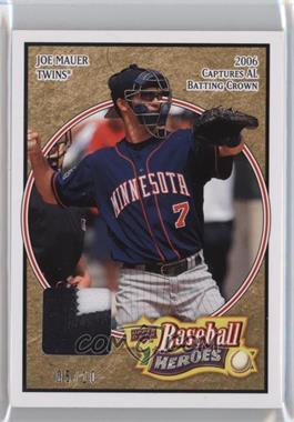 2008 Upper Deck Baseball Heroes - [Base] - Beige Patch #101 - Joe Mauer /10