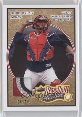 2008 Upper Deck Baseball Heroes - [Base] - Beige Patch #52 - Victor Martinez /10