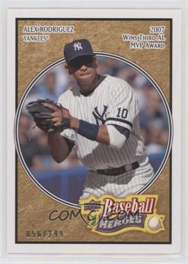 2008 Upper Deck Baseball Heroes - [Base] - Beige #115 - Alex Rodriguez /299