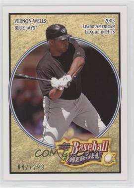 2008 Upper Deck Baseball Heroes - [Base] - Beige #170 - Vernon Wells /299