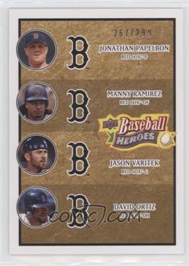 2008 Upper Deck Baseball Heroes - [Base] - Beige #198 - Jonathan Papelbon, Manny Ramirez, Jason Varitek, David Ortiz /299