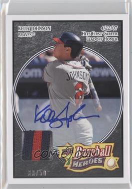 2008 Upper Deck Baseball Heroes - [Base] - Black Patch Autographs #95 - Kelly Johnson /50