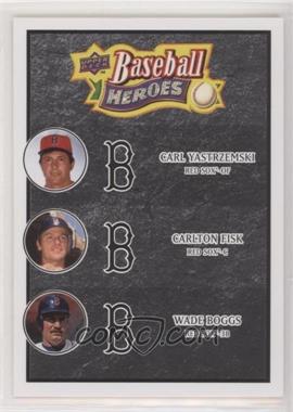 2008 Upper Deck Baseball Heroes - [Base] - Black #187 - Carl Yastrzemski, Carlton Fisk, Wade Boggs