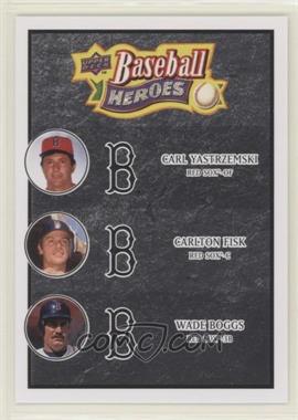 2008 Upper Deck Baseball Heroes - [Base] - Black #187 - Carl Yastrzemski, Carlton Fisk, Wade Boggs