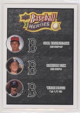 2008 Upper Deck Baseball Heroes - [Base] - Black #187 - Carl Yastrzemski, Carlton Fisk, Wade Boggs