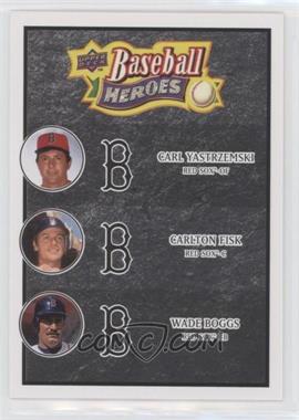 2008 Upper Deck Baseball Heroes - [Base] - Black #187 - Carl Yastrzemski, Carlton Fisk, Wade Boggs