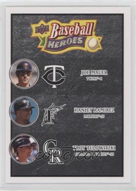 2008 Upper Deck Baseball Heroes - [Base] - Black #192 - Joe Mauer, Hanley Ramirez, Troy Tulowitzki