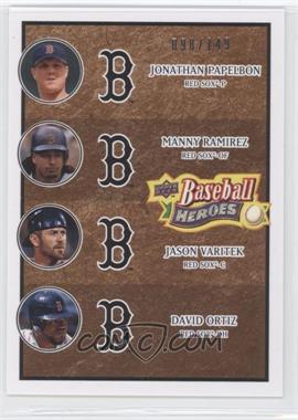 2008 Upper Deck Baseball Heroes - [Base] - Brown #198 - Jonathan Papelbon, Manny Ramirez, Jason Varitek, David Ortiz /149