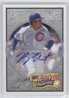 2008 Upper Deck Baseball Heroes - [Base] - Charcoal Autograph #31 - Ryan Theriot /50