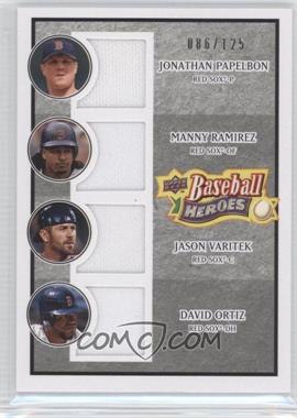 2008 Upper Deck Baseball Heroes - [Base] - Charcoal Memorabilia #198 - Jonathan Papelbon, Manny Ramirez, Jason Varitek, David Ortiz /125