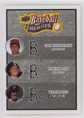 2008 Upper Deck Baseball Heroes - [Base] - Charcoal #187 - Carl Yastrzemski, Carlton Fisk, Wade Boggs /399